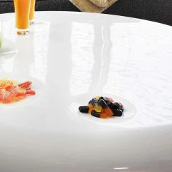 Runder Wohnzimmer Designtisch In Weiß Glänzend - Profi -Raik Shop runder wohnzimmer designtisch in weiss glaenzend aus kunststoff profi 04