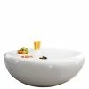 Runder Wohnzimmer Designtisch In Weiß Glänzend - Profi -Raik Shop runder wohnzimmer designtisch in weiss glaenzend aus kunststoff profi f