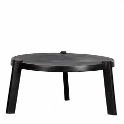 Rundes Industrial Couchtisch Set - Sobotta (zweiteilig) -Raik Shop rundes industrial couchtisch set aus aluminium in schwarz sobotta 02