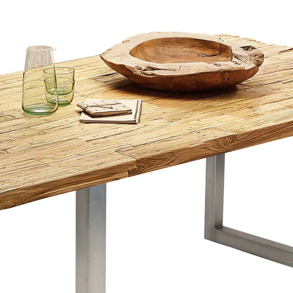 Rustikaler Tisch Aus Recyceltem Teak - Marissa 7 Rustikaler Tisch Aus Recyceltem Teak - Marissa – Bild 5