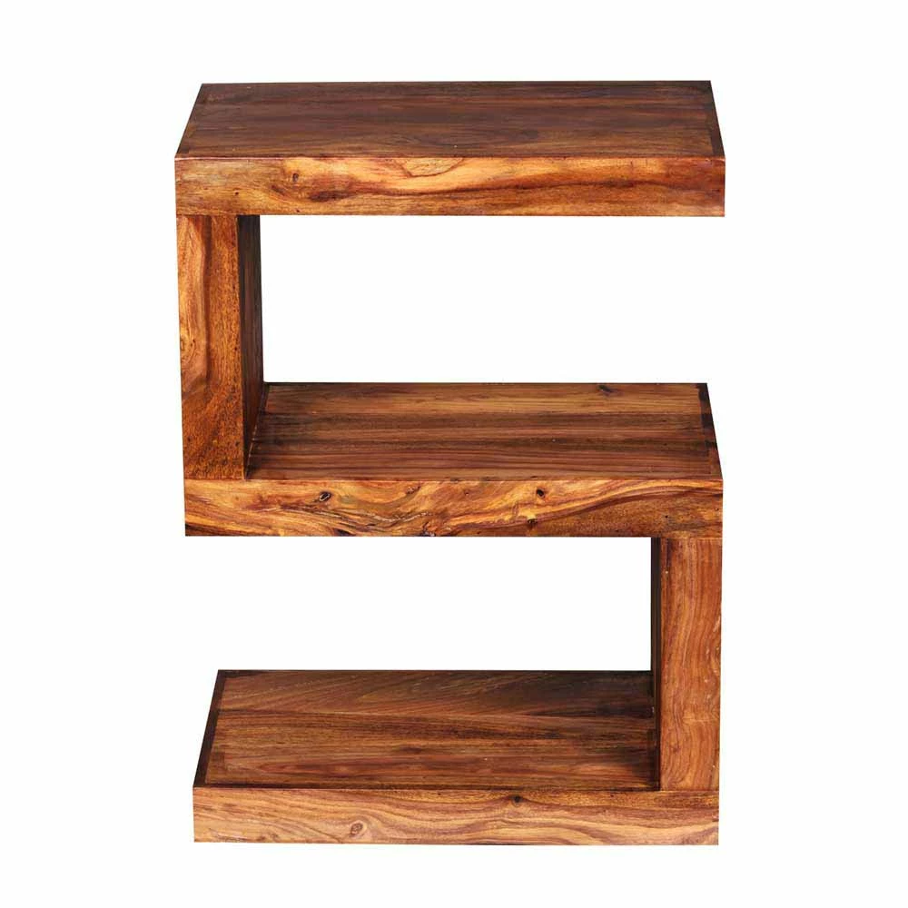S-Form Design Tischchen Hoslo Aus Holz Massiv 4 S-Form Design Tischchen Hoslo Aus Holz Massiv – Bild 2