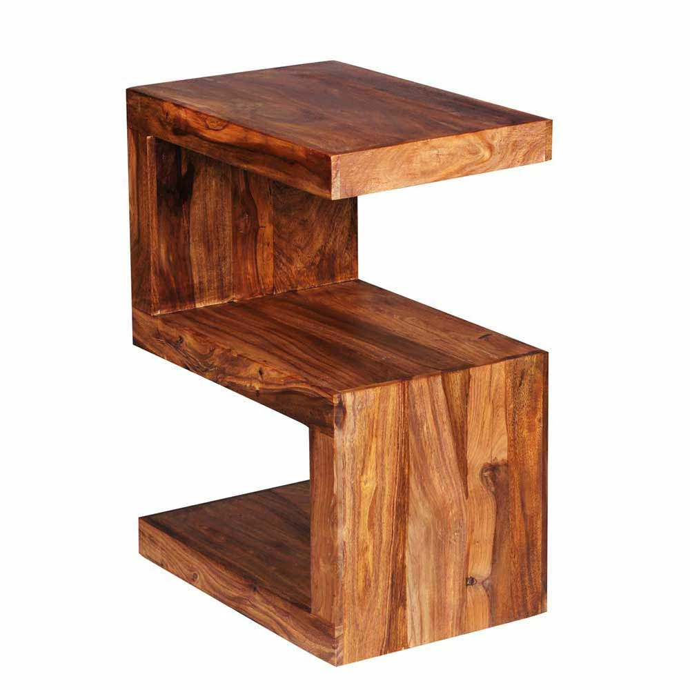 S-Form Design Tischchen Hoslo Aus Holz Massiv 8 S-Form Design Tischchen Hoslo Aus Holz Massiv – Bild 6