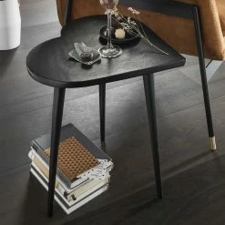 Schwarzer Beistelltisch Mit Herz Platte - Murcy