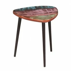 Shabby Chic Beistelltisch Mit Dreifußgestell - Jamaica -Raik Shop shabby chic beistelltisch mit dreifussgestell aus metall altholz platte jamaica 02