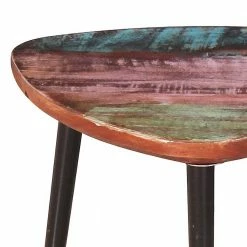 Shabby Chic Beistelltisch Mit Dreifußgestell - Jamaica -Raik Shop shabby chic beistelltisch mit dreifussgestell aus metall altholz platte jamaica 04