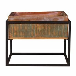 Shabby Chic Couchtisch Mit Tablett - Jamaica -Raik Shop shabby chic couchtisch mit tablett aus recyclingholz metall jamaica 03