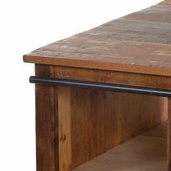 Shabby Couchtisch Vayamos Mit Stauraum Schiebetüren -Raik Shop shabby couchtisch stauraum schiebetueren aus altholz mehrfarbig und metall 80x80cm vayamos 02