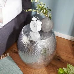 Silberner Beitisch Aus Aluminium - Moyico -Raik Shop silberner beitisch aus aluminium in hammerschlag optik moyico 02