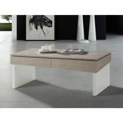 Sofatisch Nuento Mit Zwei Schubladen -Raik Shop sofatisch zwei schubladen mit hoehenverstellbarer tischplatte nuento 04