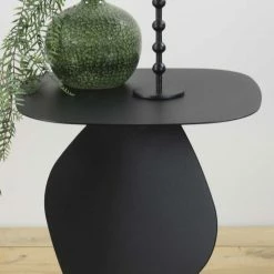 Stahl Beistelltisch In Schwarz Pulverbeschichtet - Acapella -Raik Shop stahl beistelltisch in schwarz pulverbeschichtet extravagantes design acapella 03