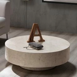 Stein Couchtisch Karan In Creme