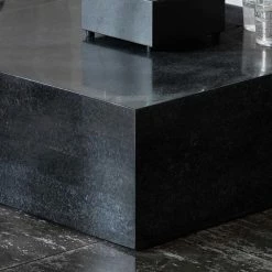 Stein Couchtisch Luvega In Schwarz -Raik Shop stein couchtisch schwarz block luvega 03
