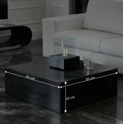 Stein Couchtisch Luvega In Schwarz -Raik Shop stein couchtisch schwarz block luvega be