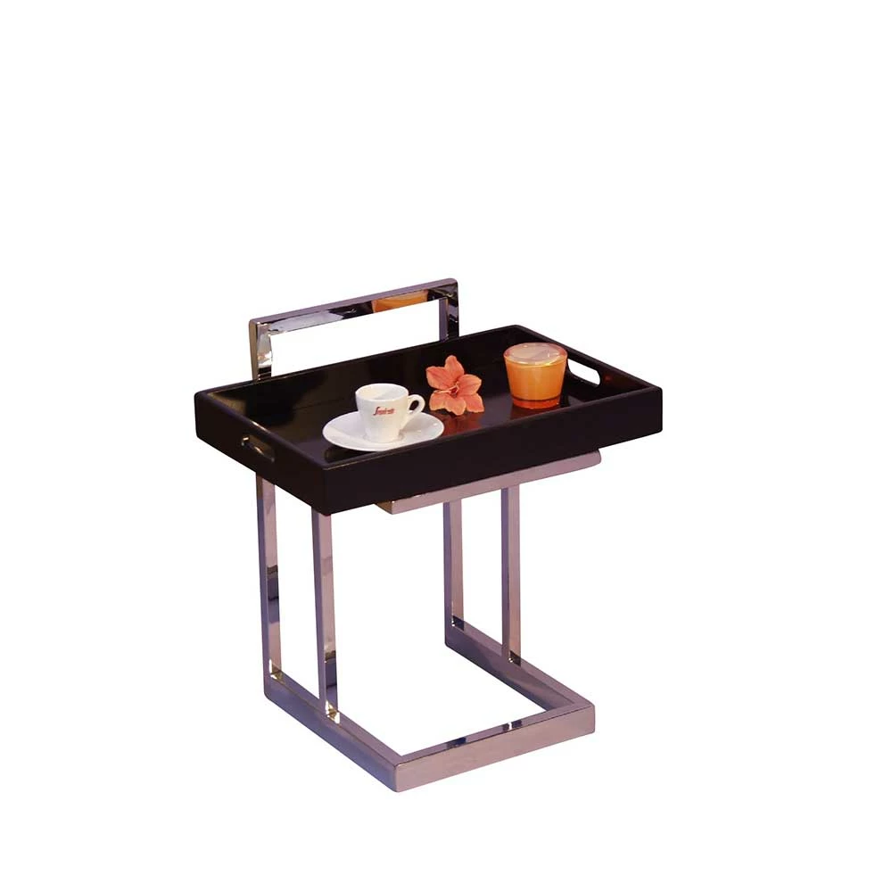 Tabletttisch Camilla In Schwarz Chrom 3 Tabletttisch Camilla In Schwarz Chrom