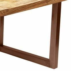 Teak Altholz Tisch Mit U-Gestell - Montesa -Raik Shop teak altholz tisch mit u gestell aus stahl in braun 4 groessen montesa 05