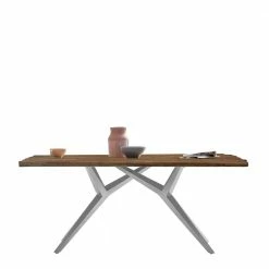 Teak Altholztisch Mit Designgestell - Wemdi