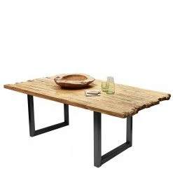 Teakholz Esstisch Aus Rustikalem Recyclingholz - Aranon