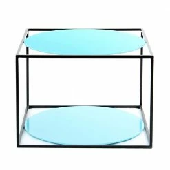 Toller Beistelltisch In Hellblau & Schwarz - Vosina -Raik Shop toller beistelltisch in hellblau schwarz in rund quadratisch vosina 02