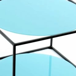 Toller Beistelltisch In Hellblau & Schwarz - Vosina -Raik Shop toller beistelltisch in hellblau schwarz in rund quadratisch vosina 03