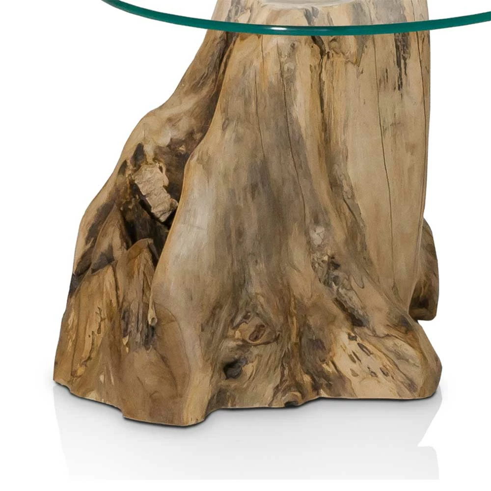 Toller Beistelltisch Mit Glas-Platte 50cm - Titu 6 Toller Beistelltisch Mit Glas-Platte 50cm - Titu – Bild 4