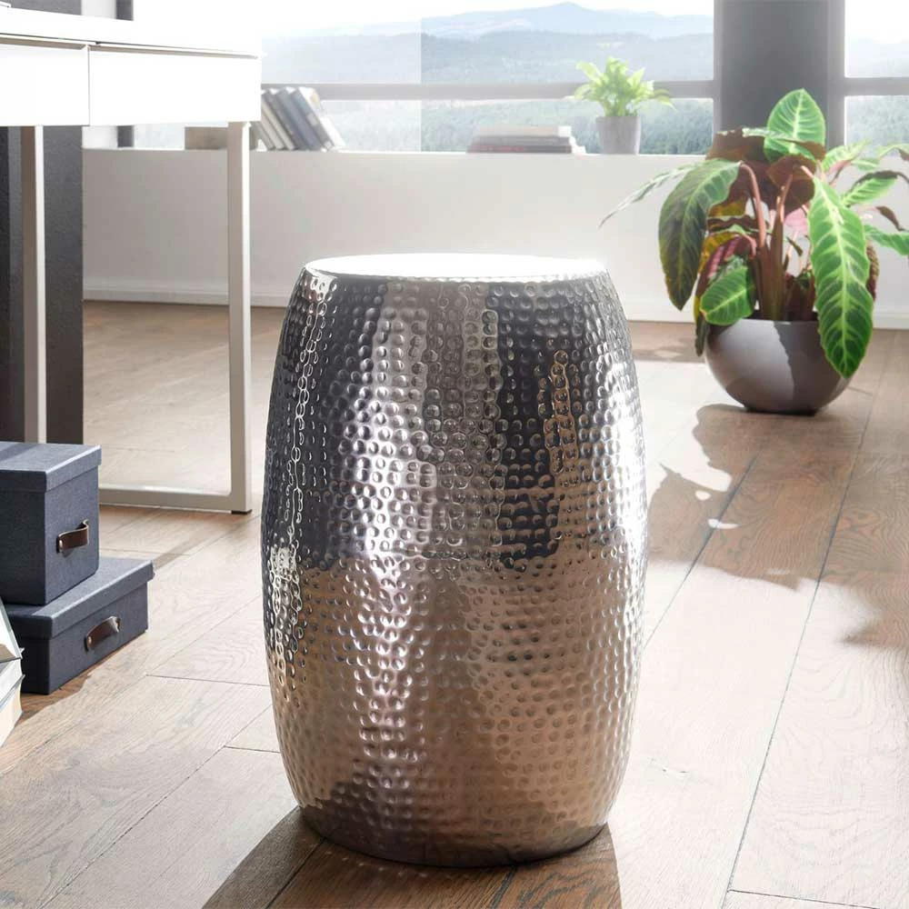 Tonnen Design Beistelltisch Aus Aluminium - Bahare 4 Tonnen Design Beistelltisch Aus Aluminium - Bahare – Bild 2