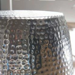 Tonnen Design Beistelltisch Aus Aluminium - Bahare 10 Tonnen Design Beistelltisch Aus Aluminium - Bahare -Raik Shop tonnen design beistelltisch aus aluminium in silber hammerschlag optik bahare 03