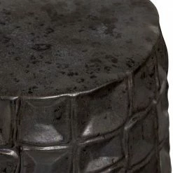 Tonnenförmige Beistelltische Aus Keramik - Hisa (zweiteilig) -Raik Shop tonnenfoermige beistelltische aus keramik in dunkelbraun glasiert hisa 02