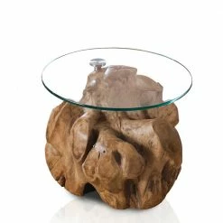 Uriger Ablagetisch In Rund - Booniota