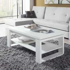 Weißer Wohnzimmertisch Mercana Mit Tischplatte Klappbar -Raik Shop weisser wohnzimmertisch tischplatte klappbar 110x60cm mercana 04