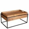 Wohnzimmertisch Mit Tablett & Staufach - Imhelia 2 Wohnzimmertisch Mit Tablett & Staufach - Imhelia -Raik Shop wohnzimmertisch mit tablett staufach aus holz akazie metall schwarz imhelia f