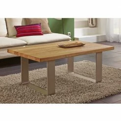 Wohnzimmertisch Tabbot Aus Wildeiche Massivholz -Raik Shop wohnzimmertisch wildeiche massivholz metall tabbot 04