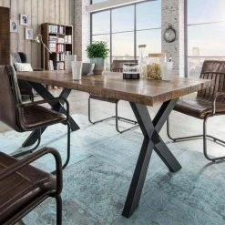 X-Fuß Esstisch Aus Recyclingholz - Bahiro